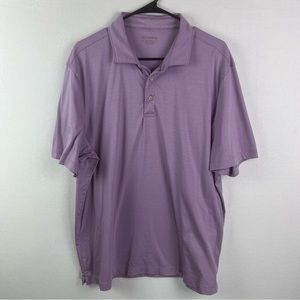 Untuckit Mens Polo Shirt 2XL Purple Short Sleeve Van Der Heyden Golf Outdoors